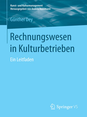 cover image of Rechnungswesen in Kulturbetrieben